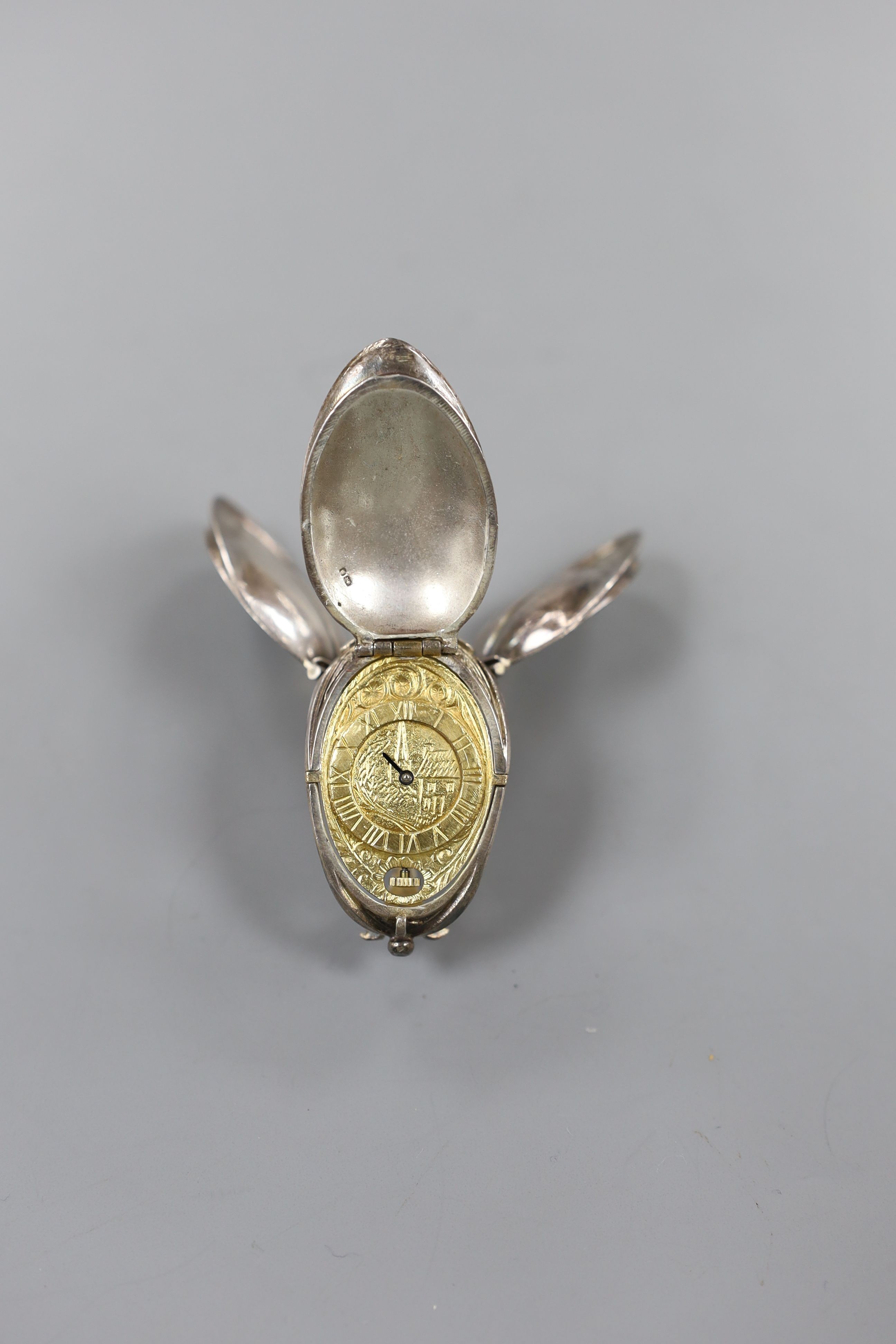 A gentleman's steel manual wind wrist watch, retailed by J.W. Benson, two other watches including silver pocket watch and a Rolex box.